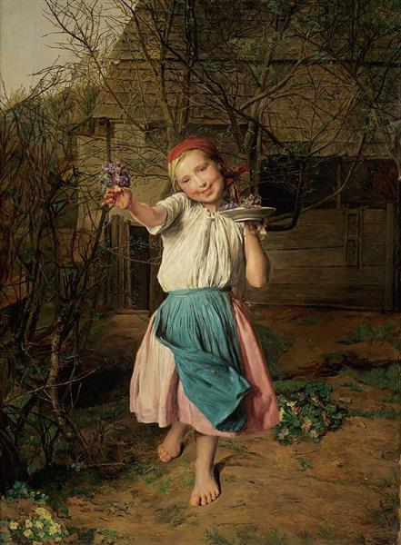 The Violet Girl - Ferdinand Georg Waldmüller