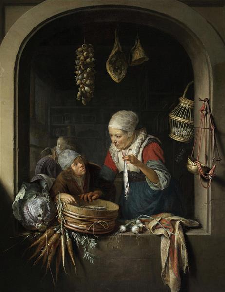 Herring Seller and Boy - Gerrit Dou