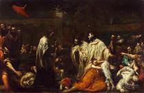 Bernard Tolomei and the Plague in Siena - Giuseppe Maria Crespi