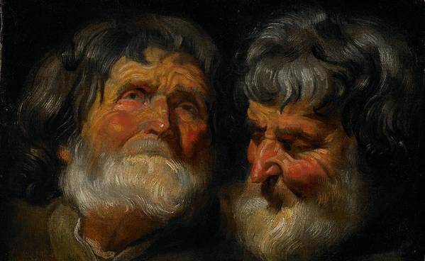 Two Studies of the Head of An Old Man - Jacob Jordaens