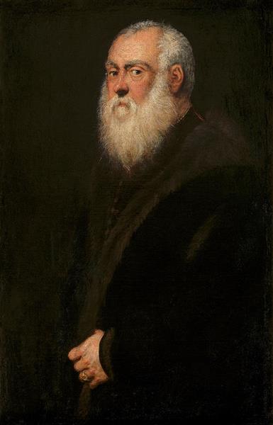 Portrait of a White Bearded Man, c.1545 - Tintoretto