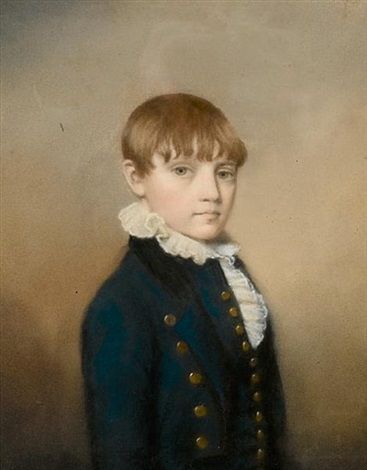A portrait of a young boy - James Sharples