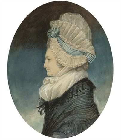 Portrait traditionally identified as Hester Thrale in profile - James Sharples