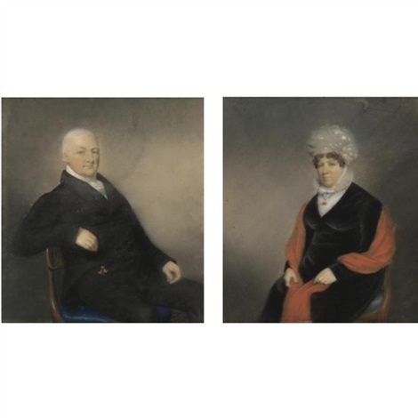 Portraits of Col James Coleridge Frances Duke Coleridge - James Sharples