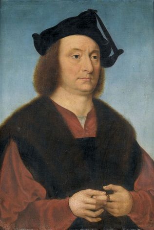 Porträt eines Mannes mit Ehering - Joos van Cleve