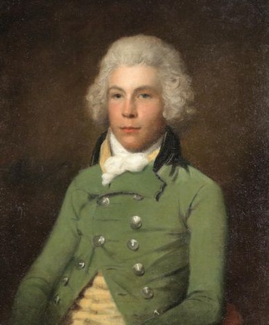 Portrait of Alexander MacKenzie half-length in a green coat - Lemuel Francis Abbott
