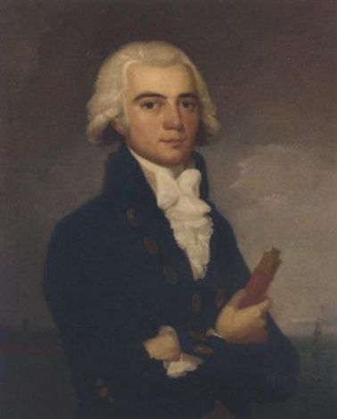 Portrait of a young naval officer holding a telescope - Lemuel Francis Abbott