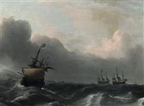 Vascelli in navigazione - Aernout Smit