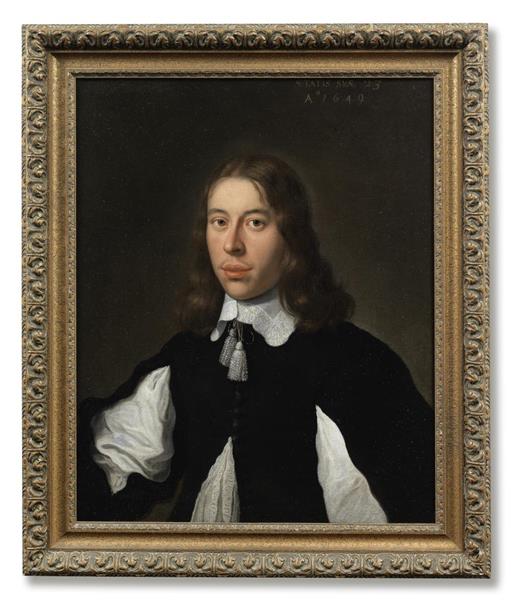 Portrait of a gentleman, half-length, in black and white costume - Anthonie Palamedesz.