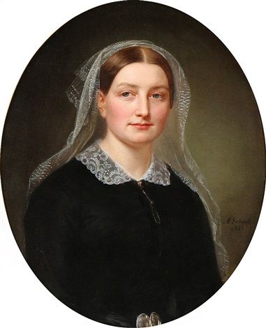 Portrait of a lady - August Schiøtt