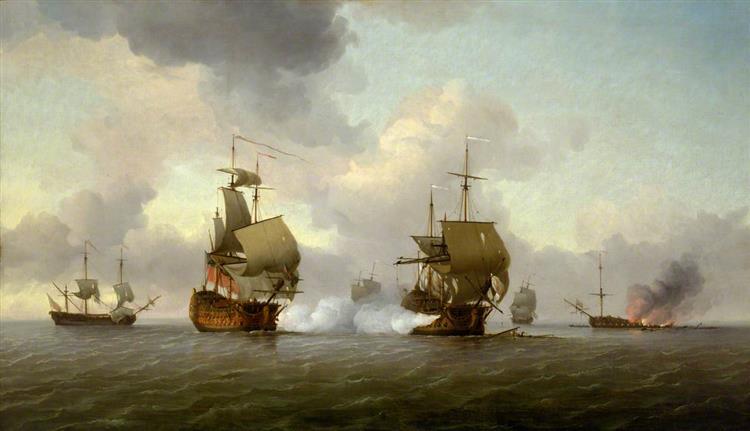 The Capture of the 'Glorioso', 8 October 1747 - Charles Brooking