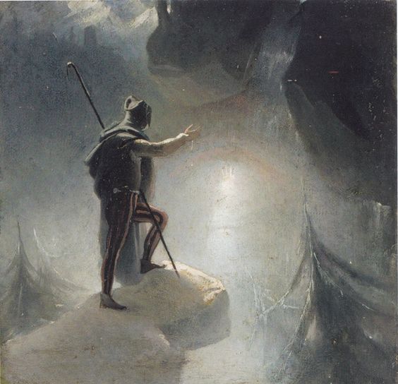 Manfred Invoking the Spirit of the Alps - Charles Gleyre