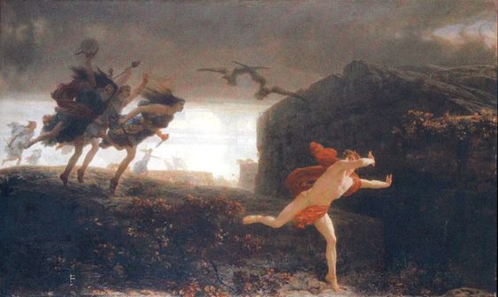 Pentheus Pursued by the Maenads - Charles Gleyre