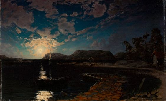 Landscape in Moonlight - Fanny Churberg