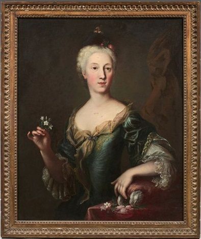 Portrait de femme aux fleurs - Jacopo Amigoni
