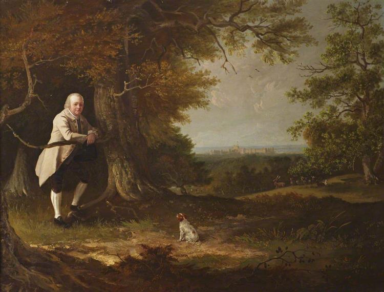 John Carbonell (1760–1837), in the Grounds of His House at Windsor - Johann Zoffany