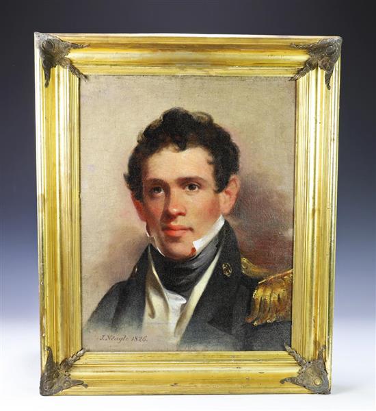 Portrait Painting of US Navy Lieutenant John R. Coxe of Pennsylvania - John Neagle