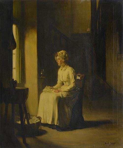 Jeune femme assise - Joseph Bail