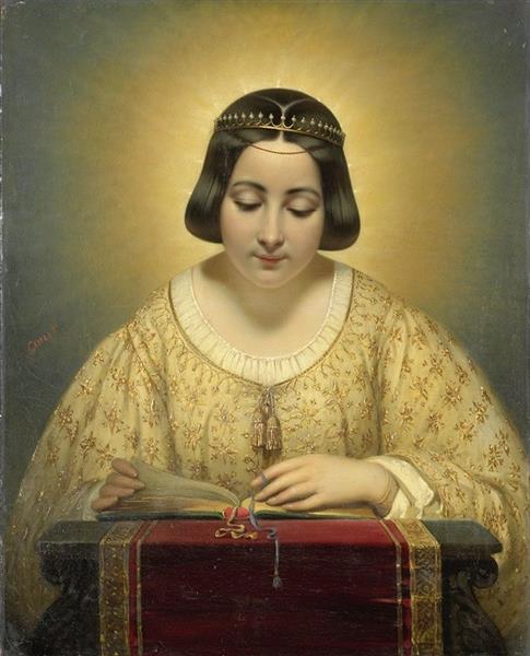Countess de Pagès, née de Cornellan, as St Catherine - Joseph Desire Court