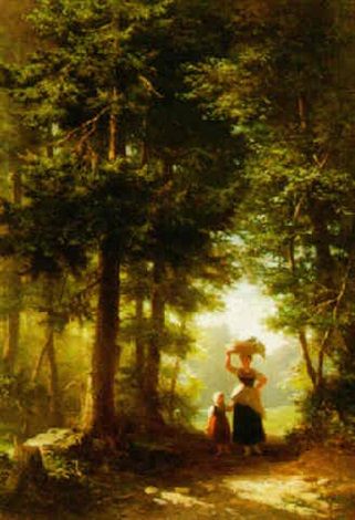 A path through the woods - Julius Kockert