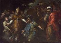Achilles quarrelling with Agamemnon(?) - Lazzaro Baldi