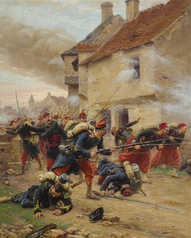 FRENCH INFANTRY ON THE ATTACK - Paul Grolleron