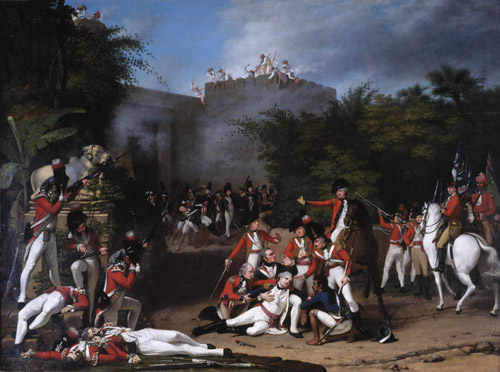 The Death of Colonel Moorhouse at the Storming of the Pettah Gate of Bangalore - Robert Home
