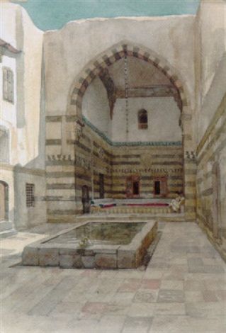 The courtyard of Maison St. Jean in Damascus - Willem de Famars Testas