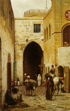 Rue animé à Jerusalem - Willem de Famars Testas