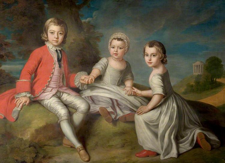 The Children of the 2nd Duke of Newcastle-under-Lyne, Henry (1750–1778), Thomas (1752–1795) and John (1755–1781) - William Hoare