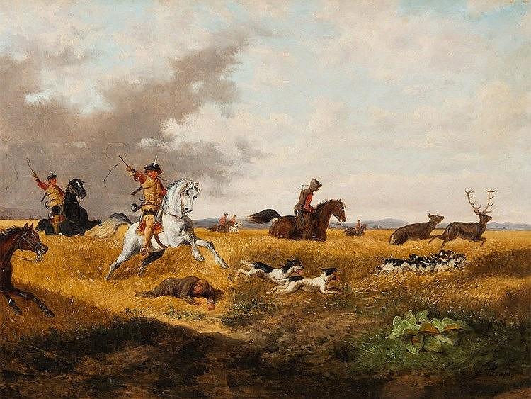 Hunting Scene - Alexander von Bensa