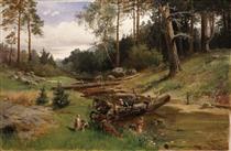 By the Brook in the Forest - Charles XV of Sweden