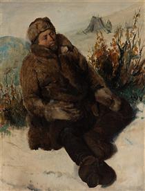 Lapon dans la neige - Francois-Auguste Biard