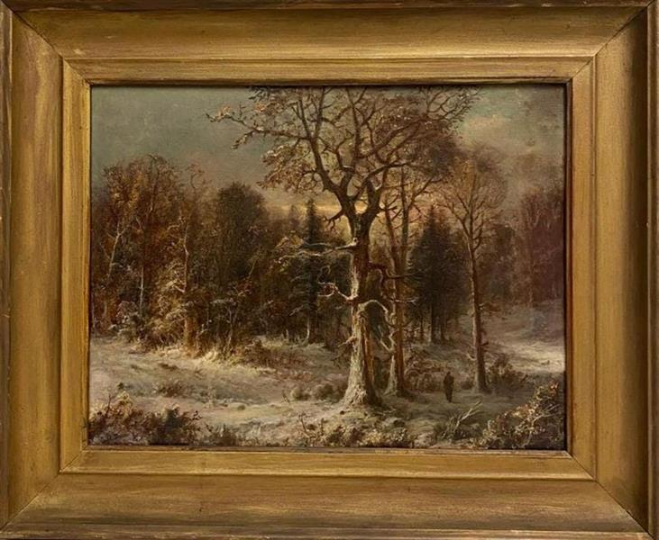 HUNTER IN WINTER - George Henry Durrie