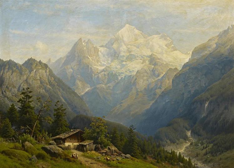 View of the Mont-Blanc-Massiv - Johann Joseph Jansen