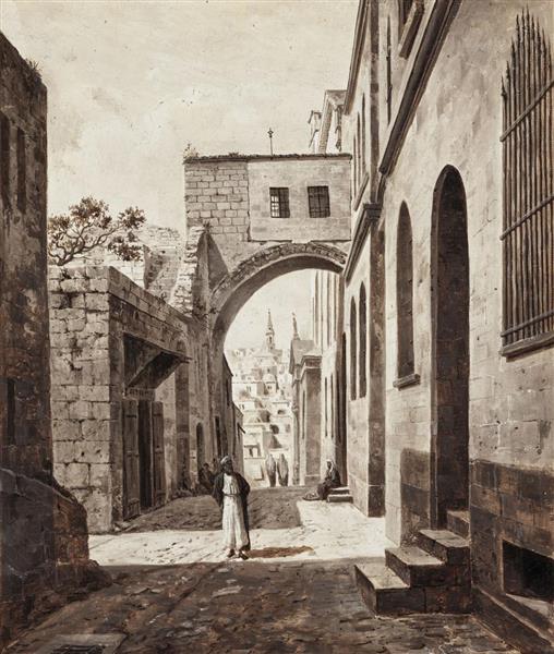 Street Scene in Jerusalem - Josef Langl
