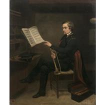 Portrait de M… ex musicien du prince de Joinville sur la frégate la Belle Poule - Jules Salles