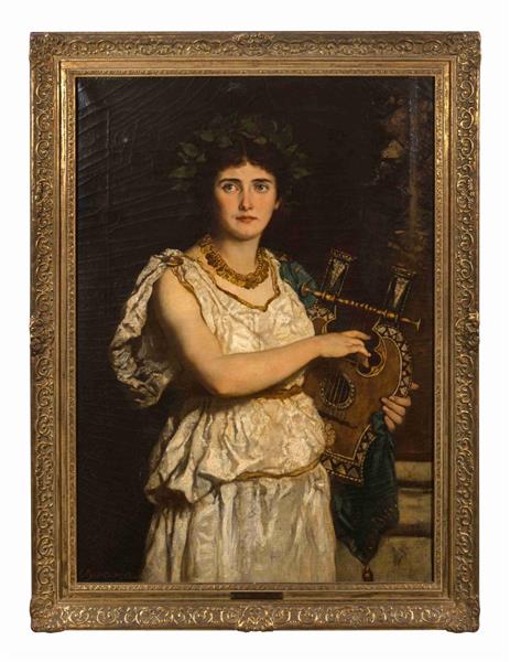 Sappho or Lady with Harp - Karl Becker