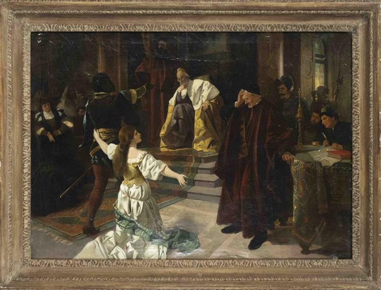 Othello in front of the Doge in Venice - Karl Becker