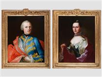 Portraits of a couple of the Austrian aristocracy - Marten van Mytens the Younger