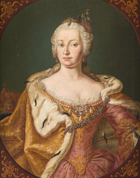 REPRESENTATIVE PORTRAIT OF THE QUEEN AND ARCHDUCHESS MARIA THERESIA OF AUSTRIA - Marten van Mytens the Younger