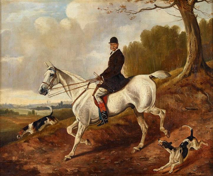Reiter mit Jagdhunden - Martin Theodore Ward