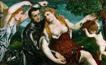 Alegoría con Marte, Venus y Cupido - Paris Bordone