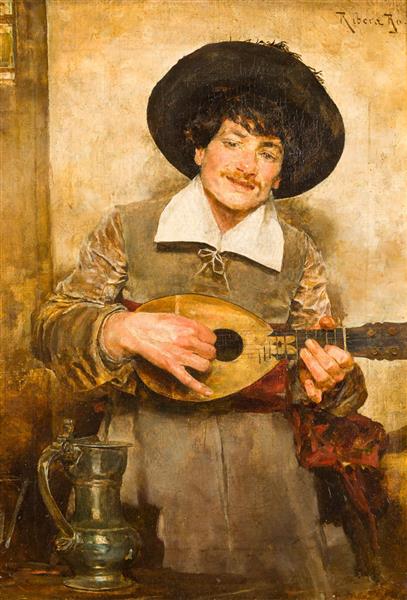 Young man with mandolin - Roman Ribera Cirera