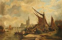 The Thames at Westminster - Sam Bough