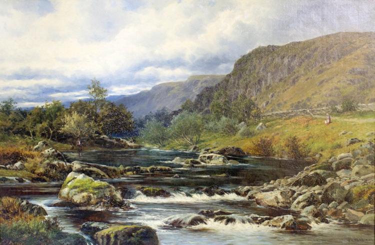 Woodland River Landscape - William Henry Mander