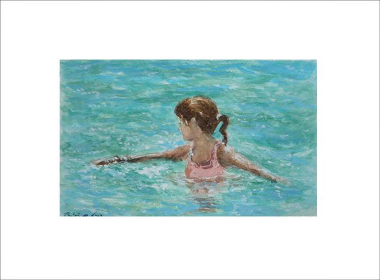 Girl playing in the Mediterranean Sea, 2022 - Rubén de Luis