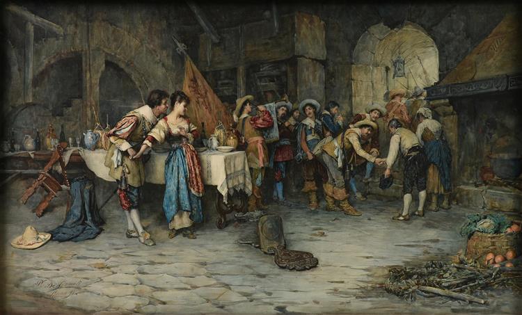 The cavalier's retreat, 1891 - Publio de Tommasi