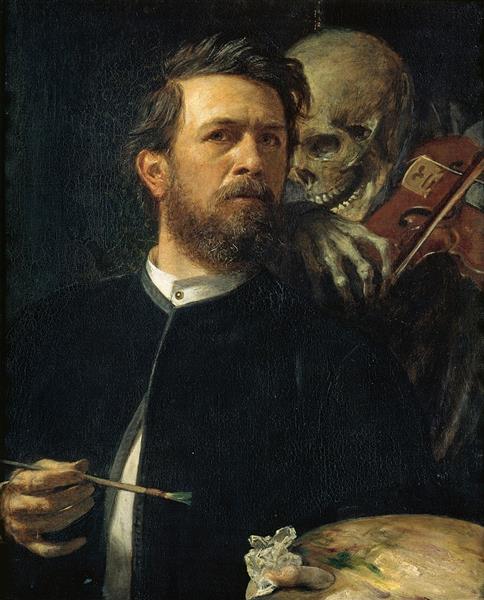Self-Portrait with Death Playing the Fiddle - Арнольд Бёклин