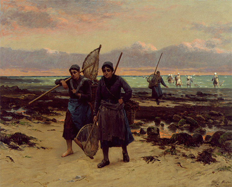 Return of the shrimp fishers, c.1881 - Henry Mosler